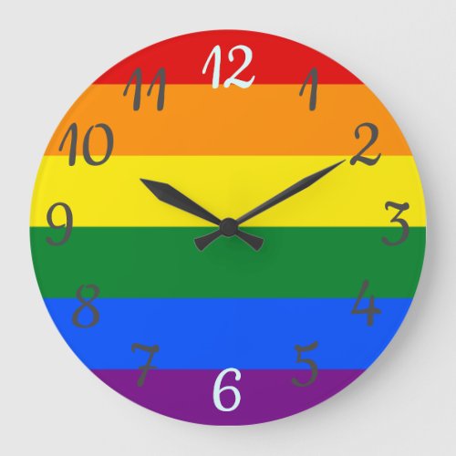 Pride Flag Rainbow Wall Clock