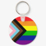 Pride Flag Reboot - trans and POC inclusive Keychain