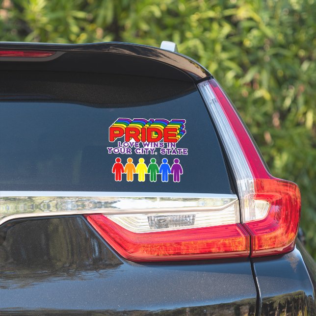 PRIDE Flag  Sticker (Car Side)