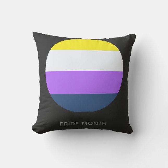 Pride Flag Throw Pillow (Front)