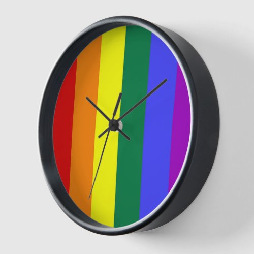 Pride Flag Vertical Wall Clock