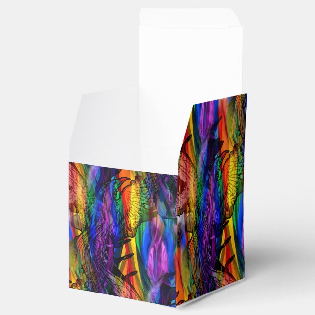 Pride flag with Phoenix  Favor Boxes (Opened)