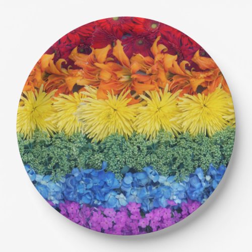 Pride Floral Paper Plate