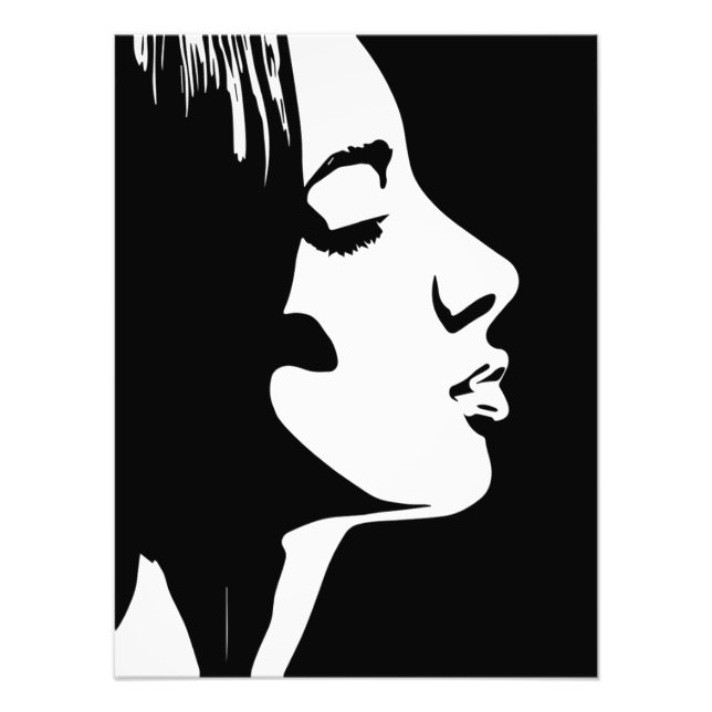 pride fresh face exhaling black and white photo print (Front)