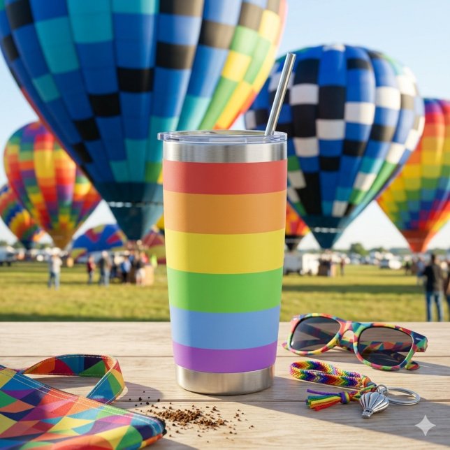 Pride Fuel: Rainbow Flag Insulated Tumbler (Creator Uploaded)