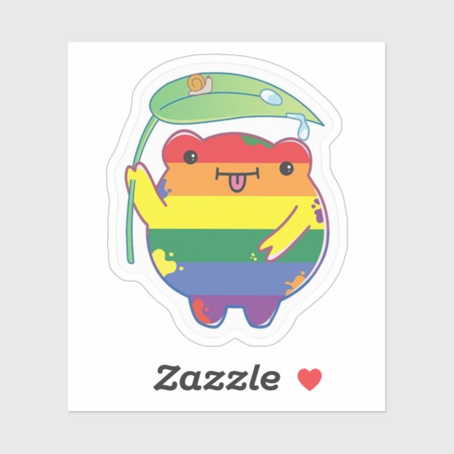Pride Funny Frog Sticker (Sheet)