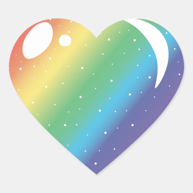 Pride Galaxy Heart Sticker (Front)