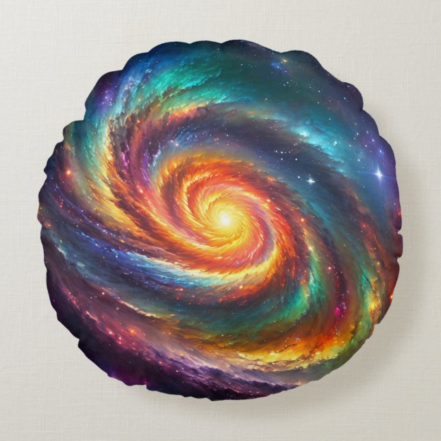 Pride Galaxy - Round Pillow (Front)