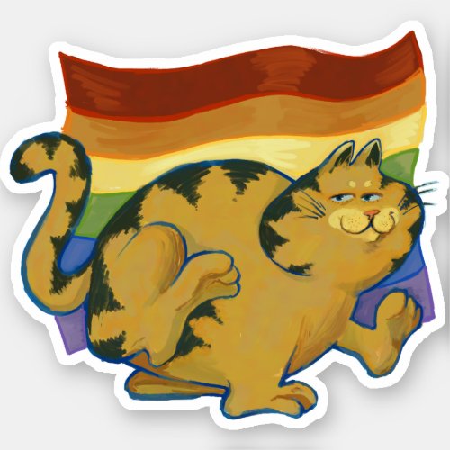Pride garfield sticker