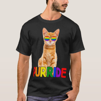 Pride Gay Cute Cat Purride LGBTQ T-Shirt