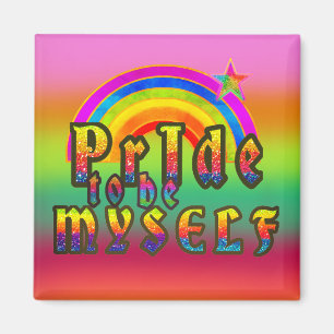 Pride Gay Lesbian Equality Happy Rainbow Star Magnet