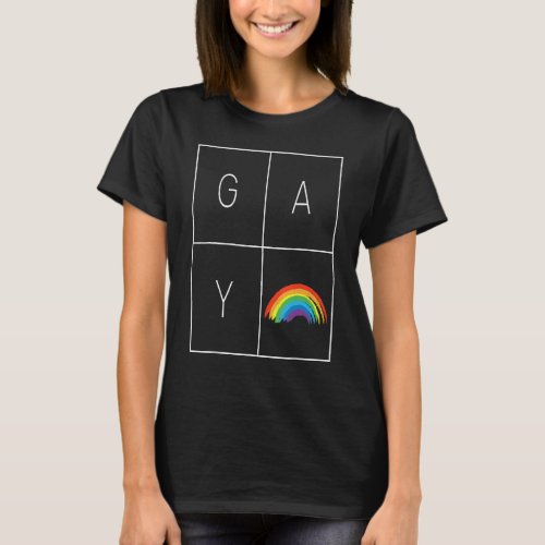 PRIDE GAY LGBTQ Men Women LGBT Rainbow T_Shirt