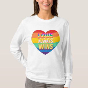 Pride gay- love always wins. Rainbow color. T-Shirt