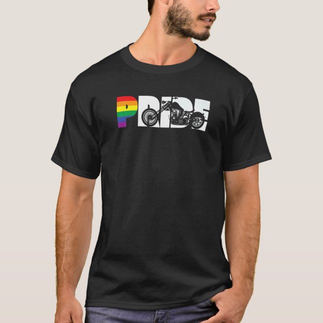 Pride Gay Motorcycle Club Lgbt Biker Chopper Motor T-Shirt (Front)
