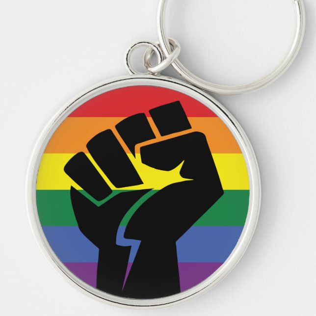 Pride Gay Pride Rise Up Keychain (Front)
