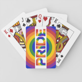 PRIDE Geometric Rainbow Bullseye Playing Cards