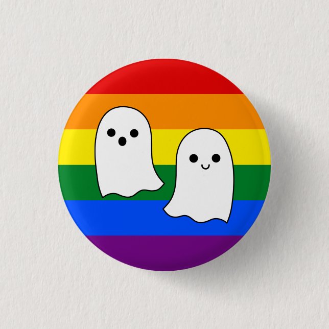 Pride Ghosts Pinback Button (Front)