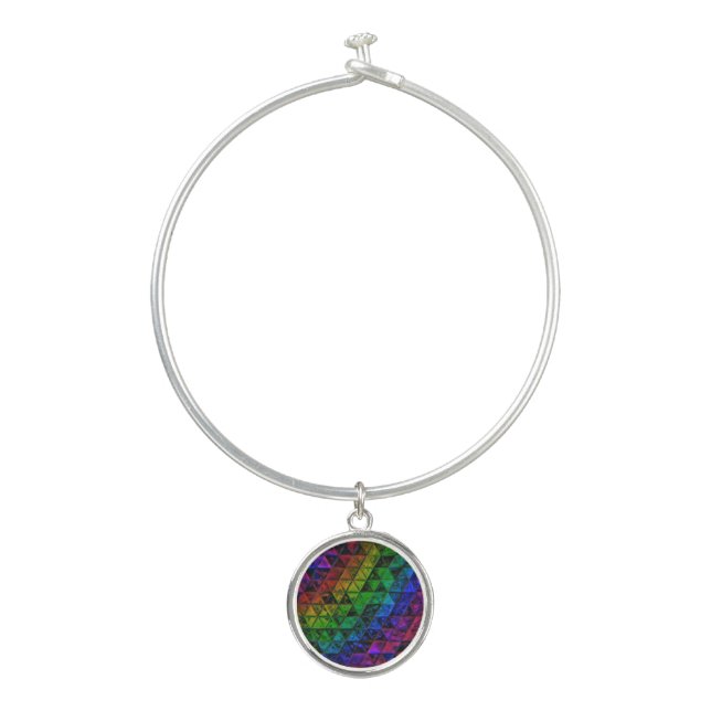 Pride Glass  Bangle Bracelet (Front)