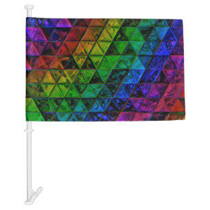 Pride Glass Car Flag
