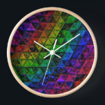 Pride Glass  Clock<br><div class="desc">Thank you for checking out my design. Follow my art on Instagram @MRNStudios or ko-fi.com/MRNStudios</div>