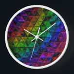 Pride Glass  Clock<br><div class="desc">Thank you for checking out my design. Follow my art on Instagram @MRNStudios or ko-fi.com/MRNStudios</div>