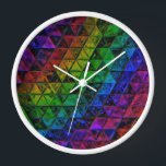 Pride Glass  Clock<br><div class="desc">Thank you for checking out my design. Follow my art on Instagram @MRNStudios or ko-fi.com/MRNStudios</div>