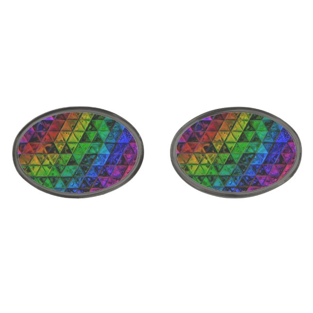 Pride Glass  Cufflinks (Front)