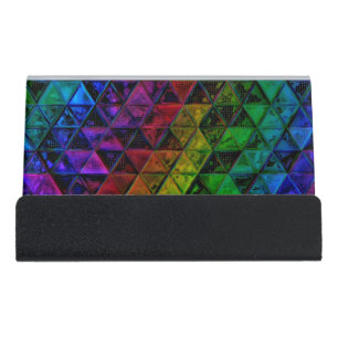 Pride Glass  Desk Business Card Holder