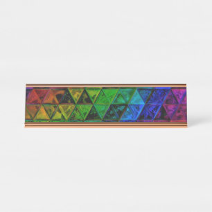 Pride Glass Desk Name Plate