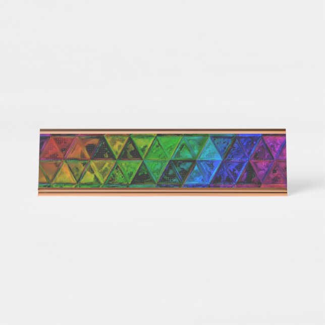 Pride Glass  Desk Name Plate (Front)