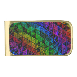Pride Glass Gold Finish Money Clip