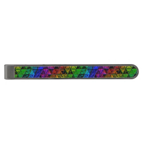 Pride Glass  Gunmetal Finish Tie Bar
