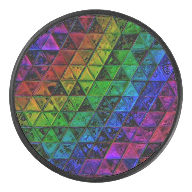 Pride Glass  Hockey Puck (Front)