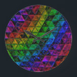 Pride Glass  Large Clock<br><div class="desc">Thank you for checking out my design. Follow my art on Instagram @MRNStudios or ko-fi.com/MRNStudios</div>