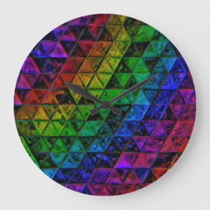 Pride Glass Large Clock