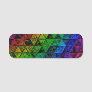 Pride Glass Name Tag