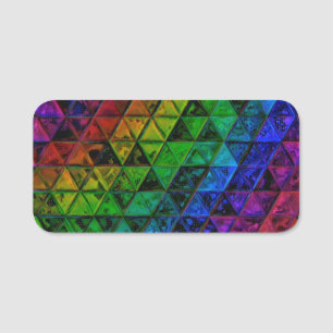 Pride Glass Name Tag