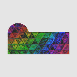 Pride Glass  Name Tag