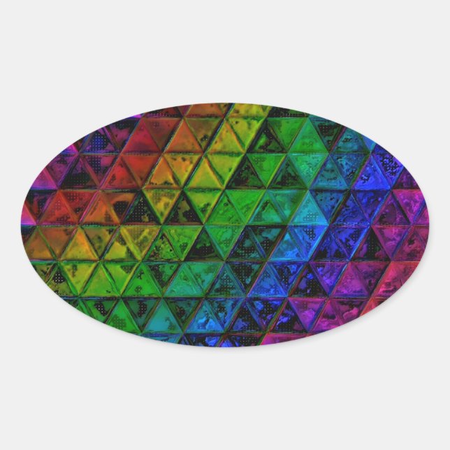 Pride Glass  Oval Sticker (Front)