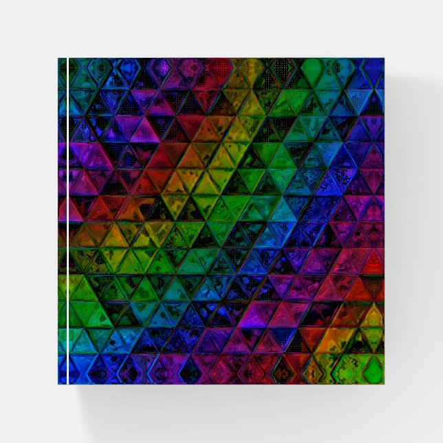 Pride Glass  Paperweight (Front)