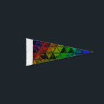 Pride Glass  Pennant Flag<br><div class="desc">Thank you for checking out my design. Follow my art on Instagram @MRNStudios or ko-fi.com/MRNStudios</div>
