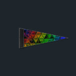 Pride Glass  Pennant Flag<br><div class="desc">Thank you for checking out my design. Follow my art on Instagram @MRNStudios or ko-fi.com/MRNStudios</div>