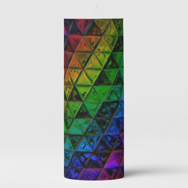 Pride Glass  Pillar Candle (Front)