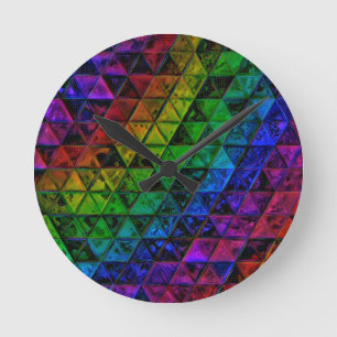 Pride Glass Round Clock