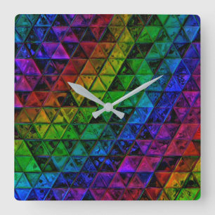 Pride Glass  Square Wall Clock