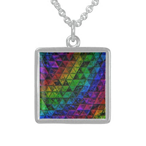 Pride Glass  Sterling Silver Necklace