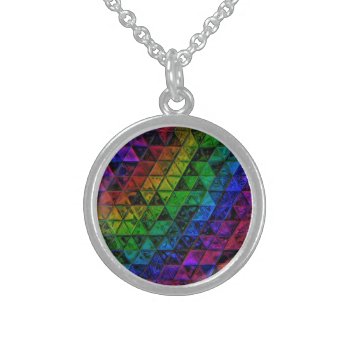 Pride Glass  Sterling Silver Necklace by MRNStudios at Zazzle