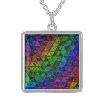 Pride Glass  Sterling Silver Necklace by MRNStudios at Zazzle