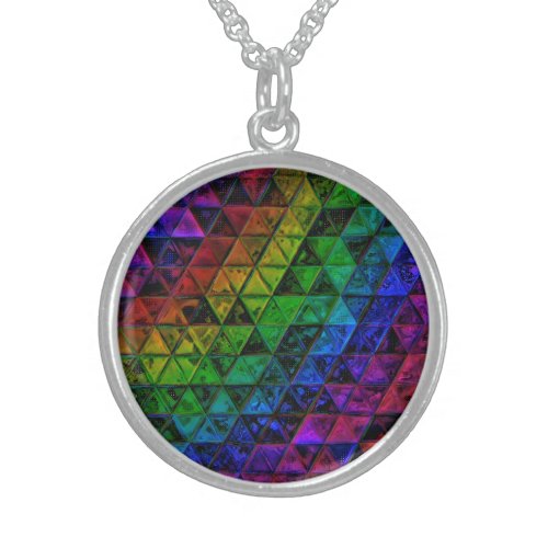 Pride Glass  Sterling Silver Necklace