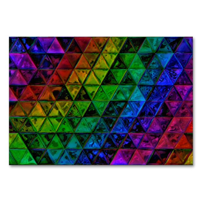 Pride Glass  Table Number (Front)